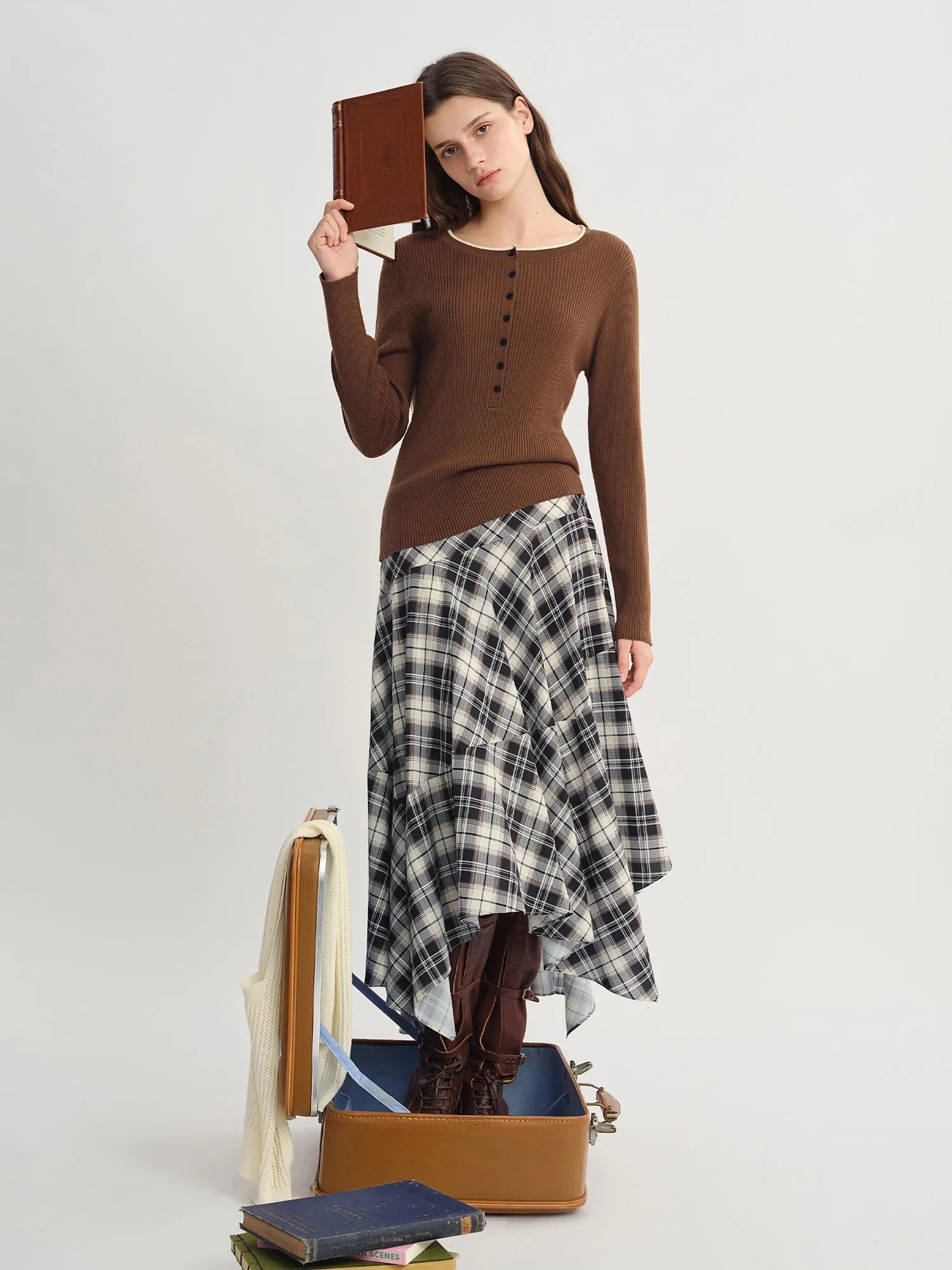 DUSHU Plus Size Women Ribbed Knit Sweater 100% Merino Wool Slimming Casual Pullover Various Colors Fall Winter 2025 New Arrival