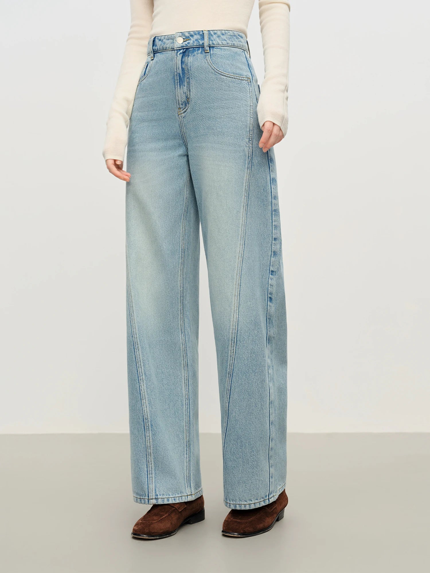 Retro Straight Blue Casual Versatile Jeans for Women Winter 2025 New Loose Daily Outfit All-match