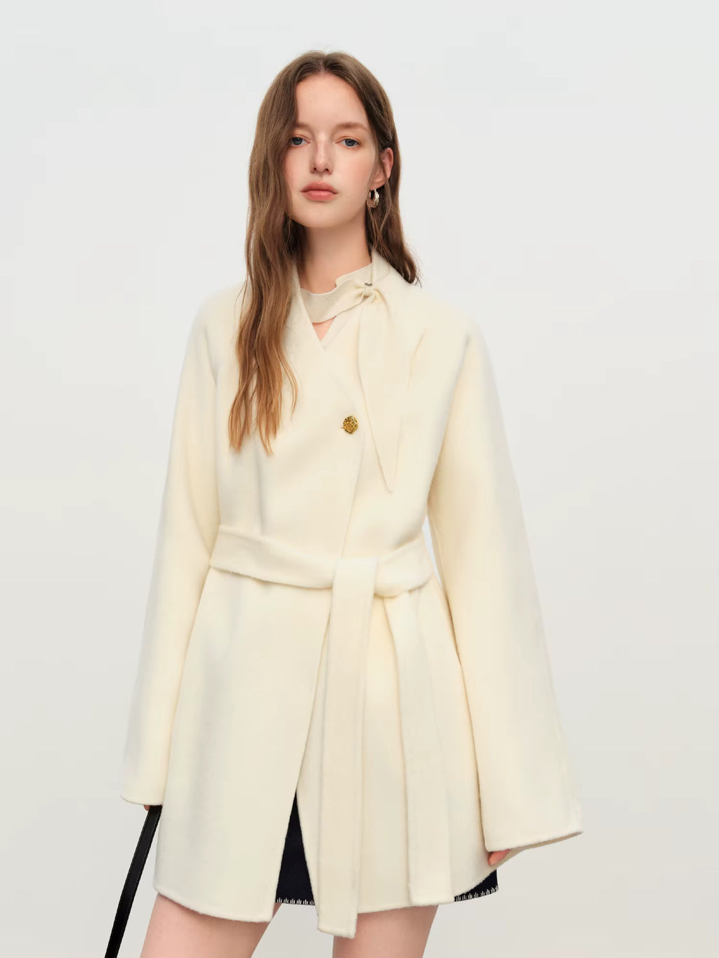 【Premium Series】 Exquisite Tweed Wool Coat Petite Women Stylish Collarless Winter Outerwear Youthful Design 2025 Winter