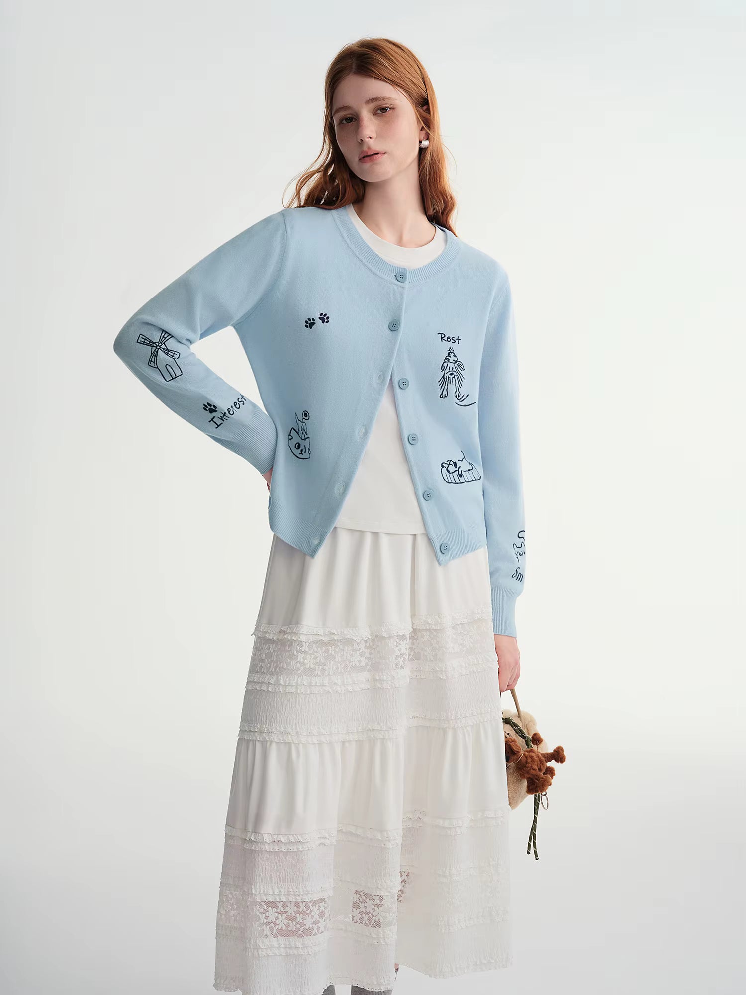 Plus-size Women's Clothing French Style Lace Appliqué Layered Cake Skirt 2025 Autumn Winter New Arrival Half-Skirt