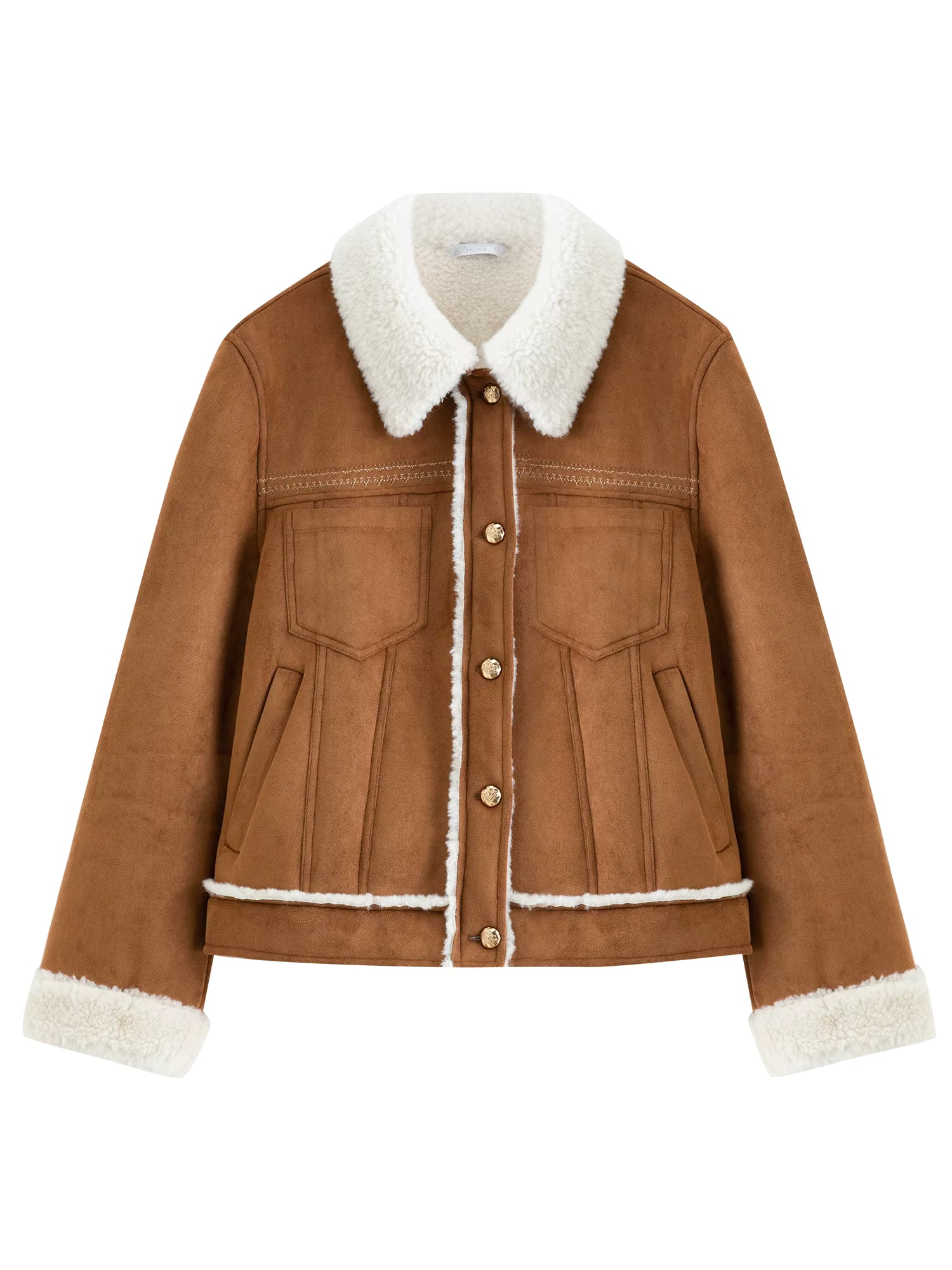 Retro Fur Coat Women 2025 New Warm Turn Down Collar Jackets American Style Streetwear Chic Ins Winter