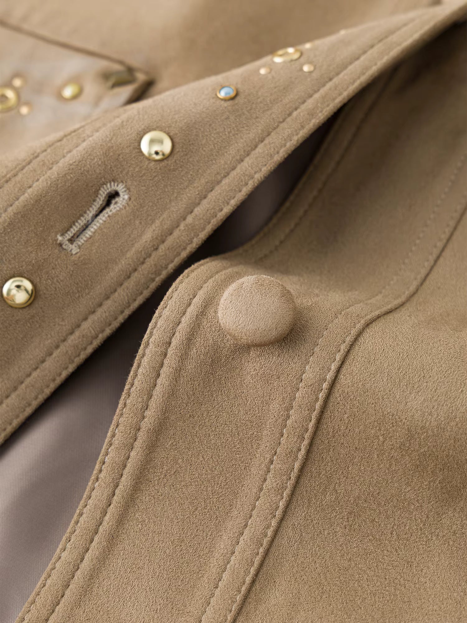 2025 New Women's Retro Style Rhinestone Faux Suede Leather Jacket Coat Winter Warm Pilot Bomber Jacket Vintage Outerwear