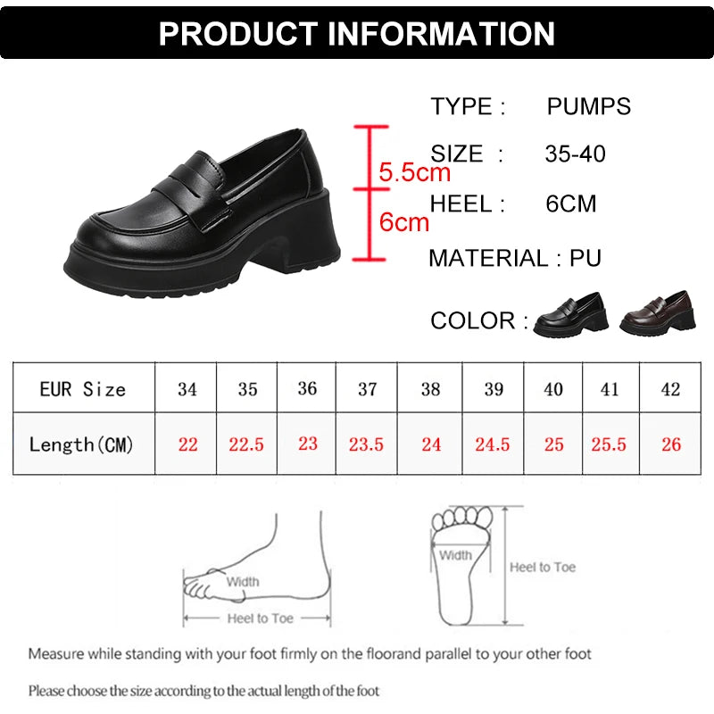 Lucyever Women's Loafers 2024 Spring British Style Slip On Platform Mary Jane Shoes Woman Japanese Jk Uniform Lolita Shoes Women