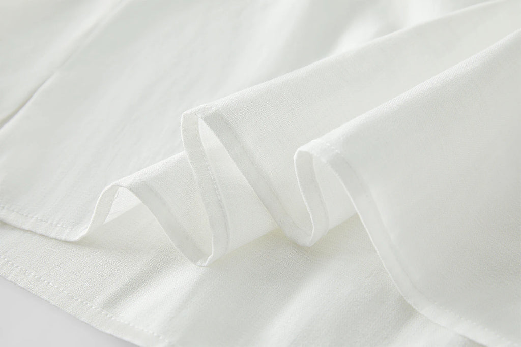 FSLE Linen Lazy Shirt Women 2025 Summer New Korean Version Pullover Loose Three-quarter Sleeve Shirt