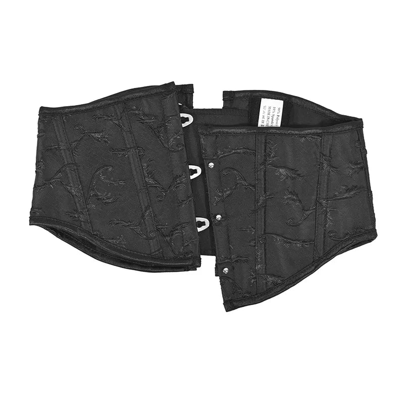 Women Vintage Oil Paiting Abdomen Corset Short  Lace Up BustiersUnderbust Slimm Waist Girdle 16cm Shaper Tops Outwear For Dress