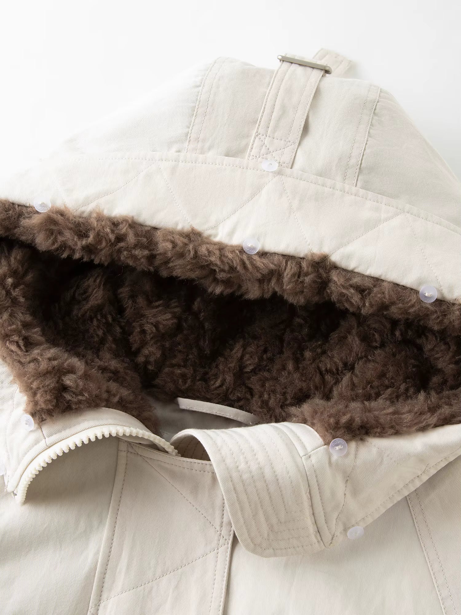 Women's Fur-Lined Down Parka with Wool Blending Mid-Length Winter Jacket for 2025 Winter New Arrival Long Hooded Jacket