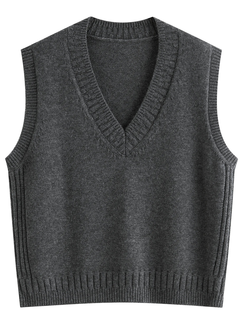 FSLE Women Autumn Winter 2025 New Arival Wool Knit V-neck Sleeveless Vest for Layering Outerwear Tops Tanks Design layered vest