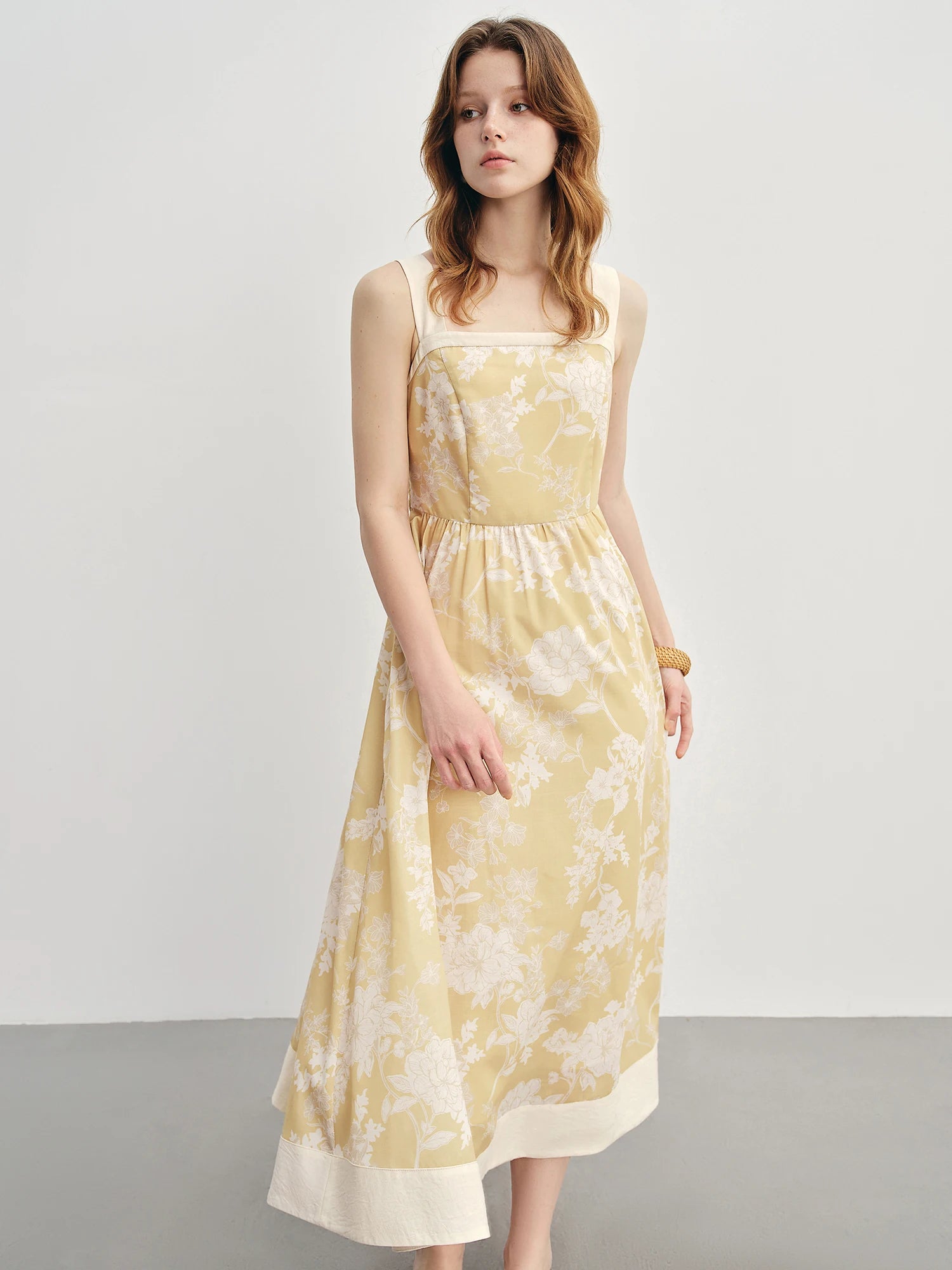 DUSHU Plus Size Women's Vintage Print Resort Dress 2025 Summer New Arrival Perfect for Business Casual Daily Wear