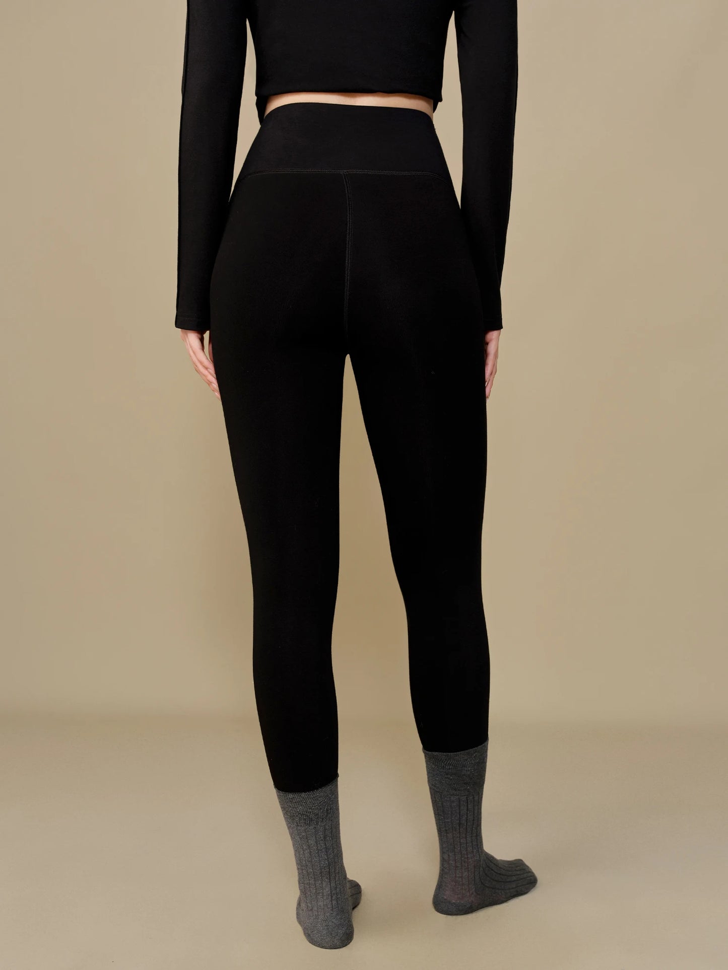 DUSHU Externally Wearable Composite Thickened One-piece Velvet Bottom Pants Winter New Style, Warm and Comfortable Pants