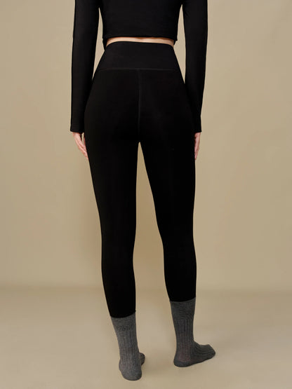 DUSHU Externally Wearable Composite Thickened One-piece Velvet Bottom Pants Winter New Style, Warm and Comfortable Pants