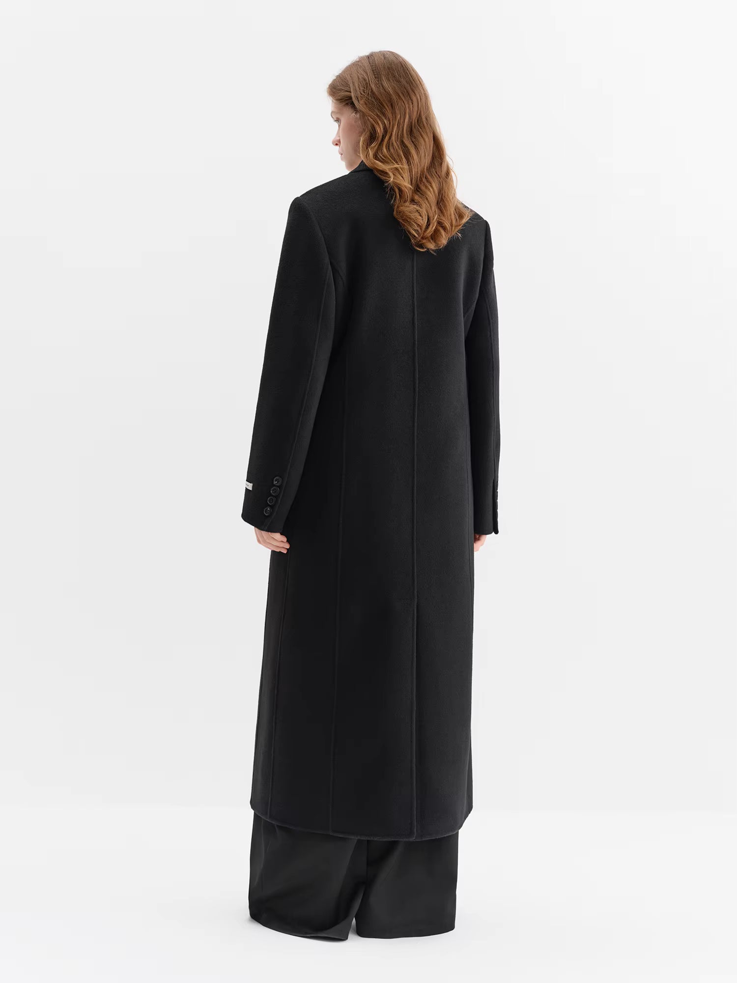 Women Tailored Coat with Double-Faced Tweed Oversized Flattering Silhouette Premium Wool Outerwear 2025 Winter New Arrival