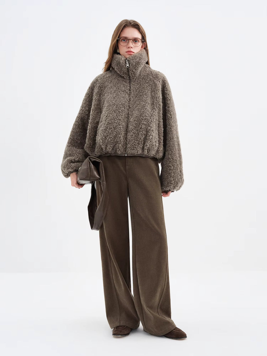 Cropped Fur Coats Women Turn Down Collar New Korean Style Loose Fit Reversible Fur Top Streetwear Chic Simple Stylish