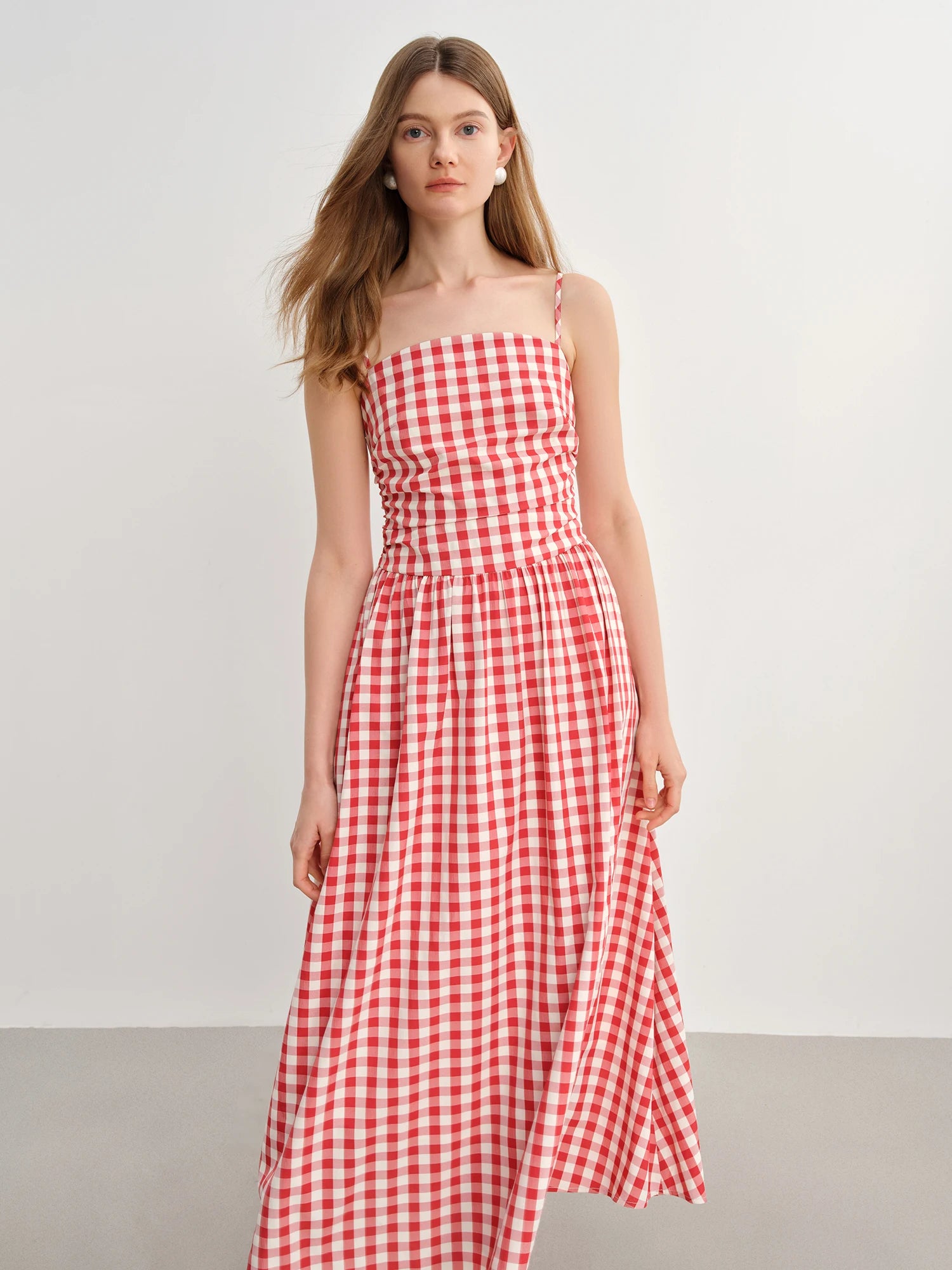 DUSHU Plus Size Women French Vintage Chic Dress 2025 Summer New Arrival Waist Flattering Strapless Dress