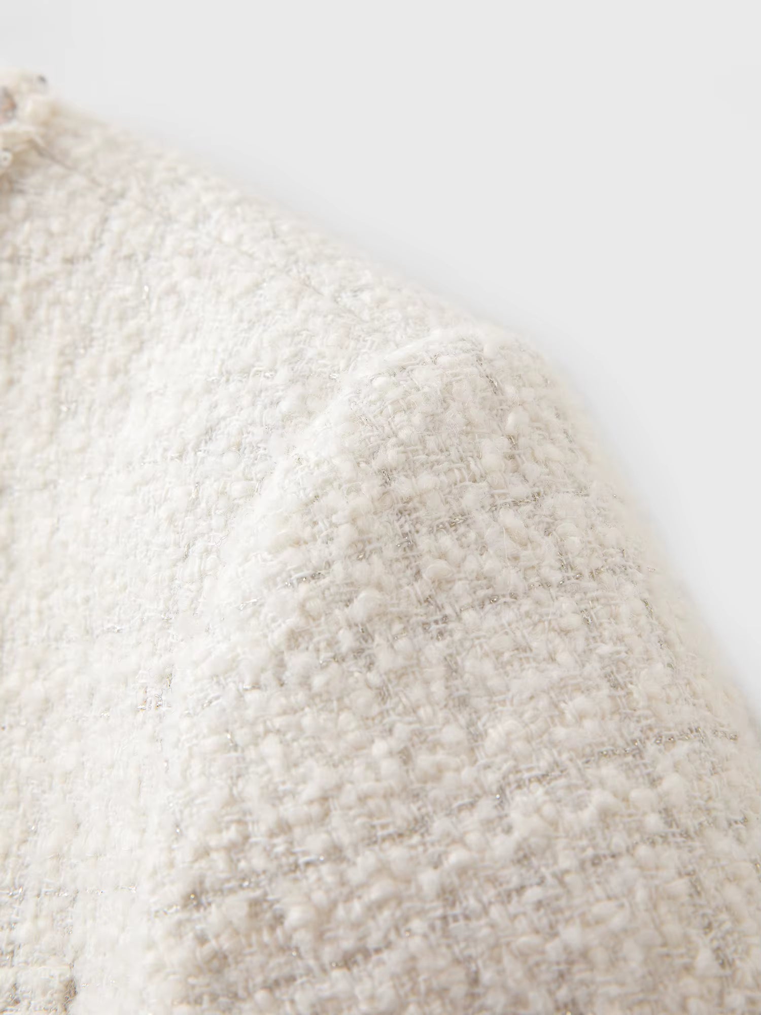 Autumn Winter 2025 Women's Embellished Tweed Jacket - Heavy Craft Lace Trim & Braided Detail Casual Elegance Outerwear