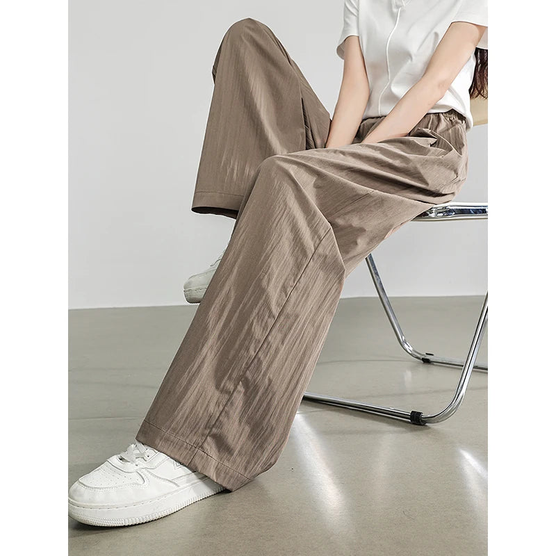 TOYOUTH Women Wide Leg Pants 2024 Summer New Wrinkle Casual Japanese Lazy Mountain Pants Versatile Yamamoto Casual Pants