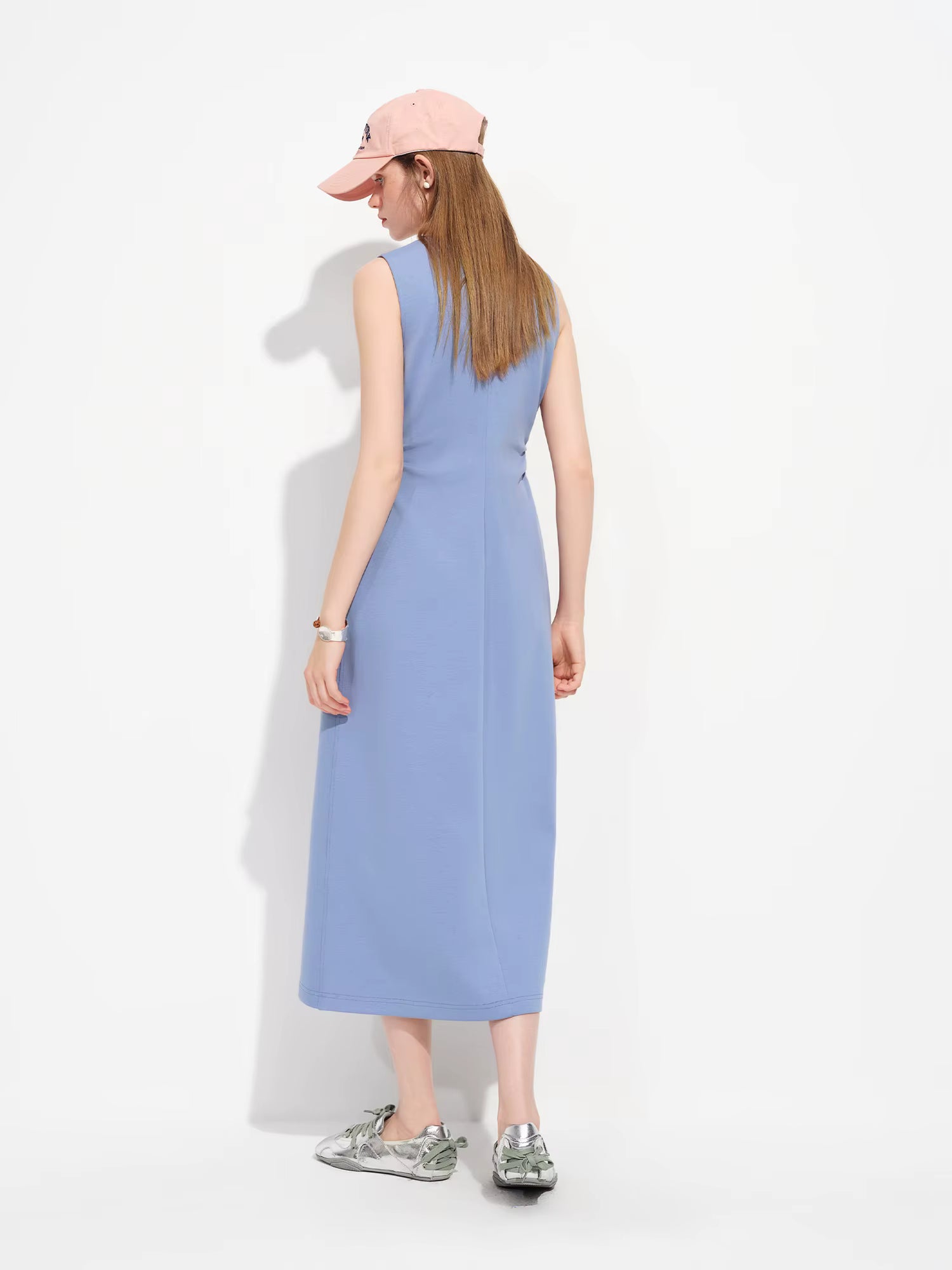 Sleeveless Elegant Waist-cinching Dress Women's Spring 2026 New Style Slim Fit Inner Vest Dress Official Commuting