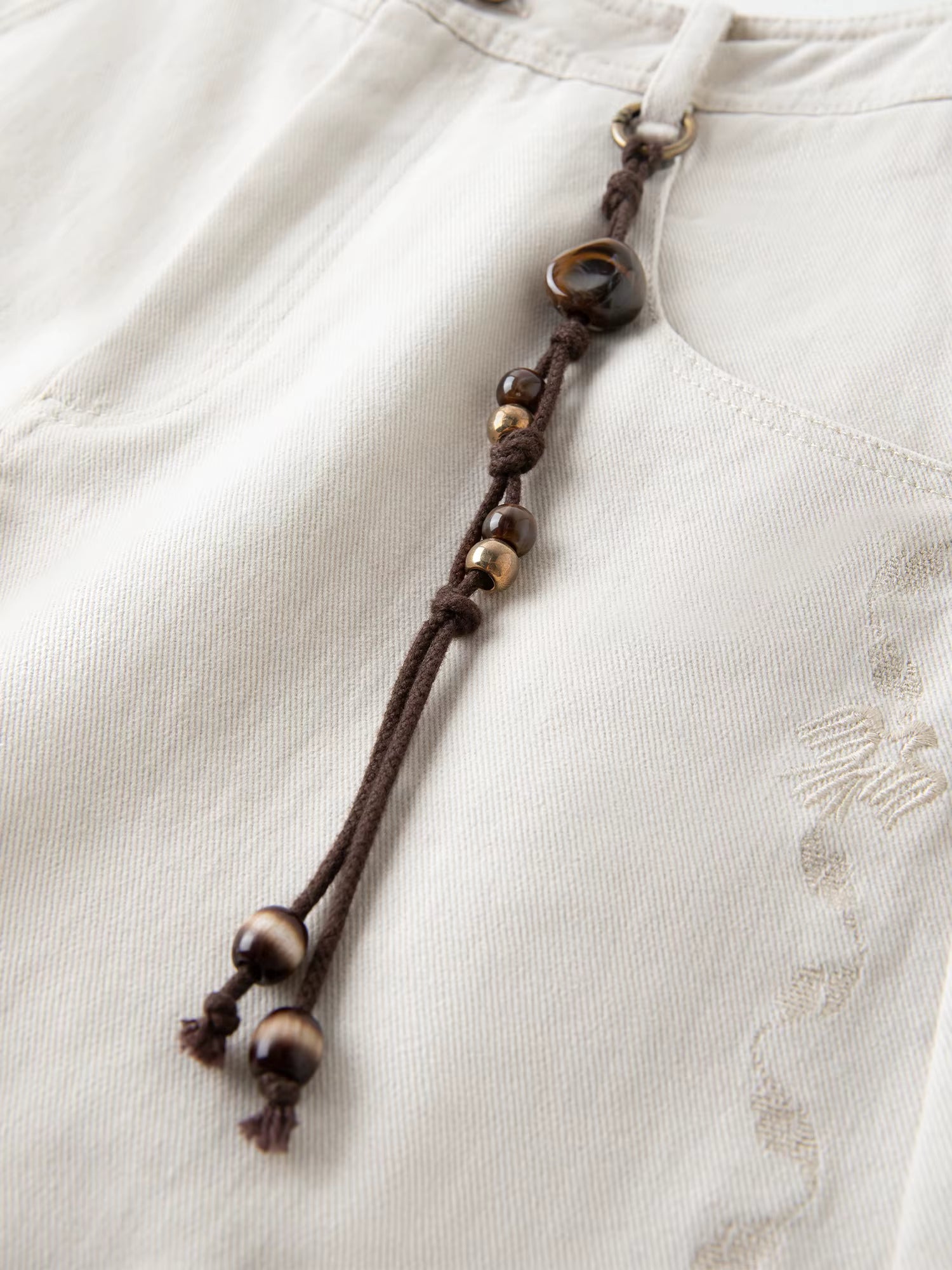 2025 Winter Women's Vintage Washed Embroidered Banana Jeans Curved High Waist Wide Leg Trousers Slim Fit Retro Pants