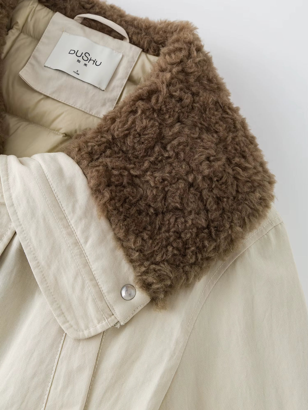 Plus Size 2025 Winter Women's Short Puffer Coat Faux Shearling Collar Parka Down Jacket Warm Thermal Bomber Outerwear