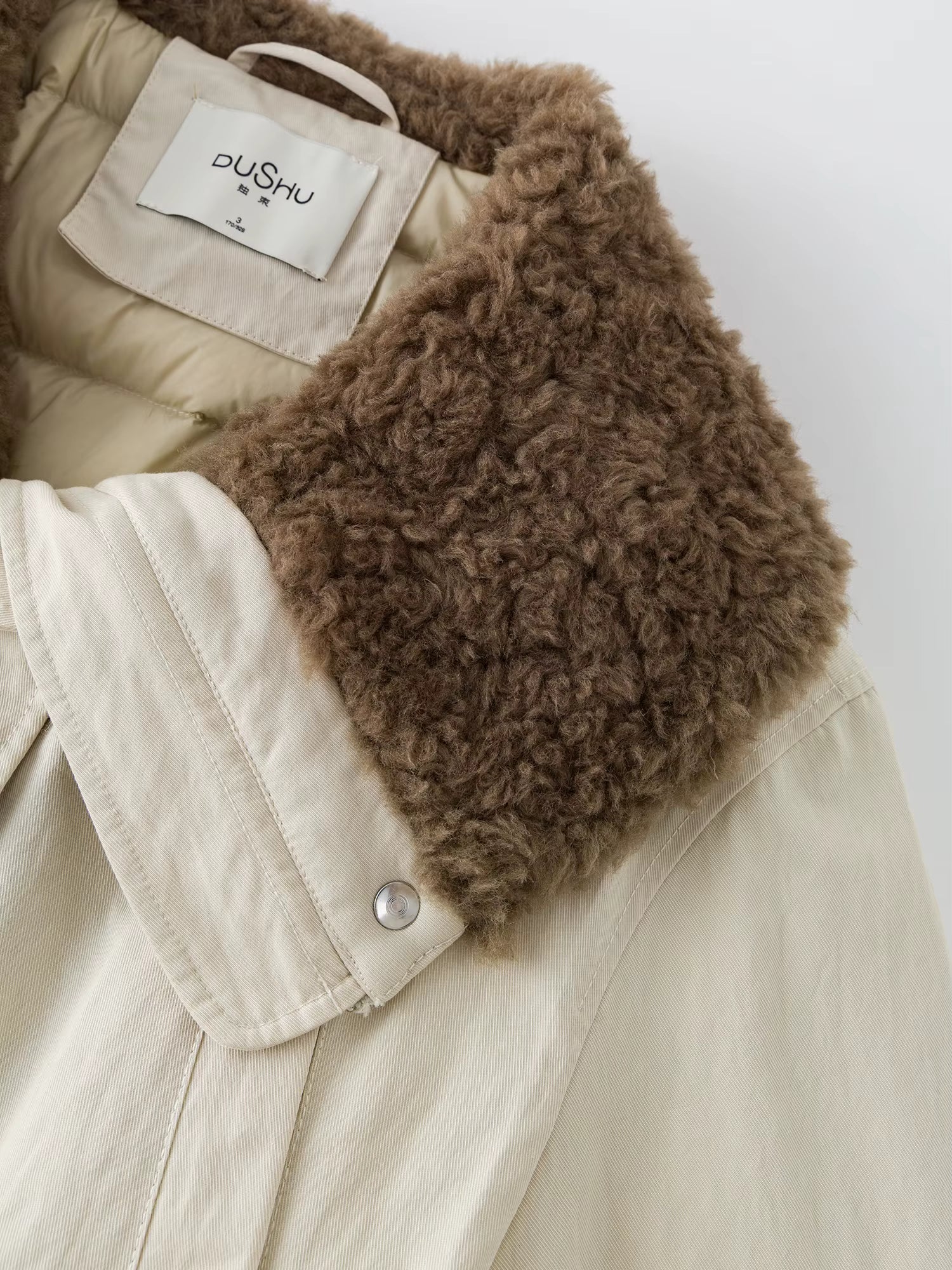 Plus Size 2025 Winter Women's Short Puffer Coat Faux Shearling Collar Parka Down Jacket Warm Thermal Bomber Outerwear