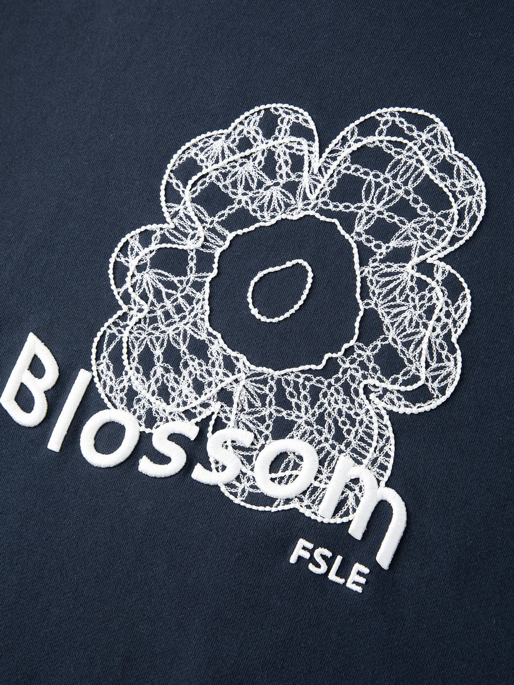 FSLE Winter 2025 Women's Embroidered Drop Shoulder Sweatshirt - 3D Floral Texture Slight Loose Fit Youthful Casual Layering Top