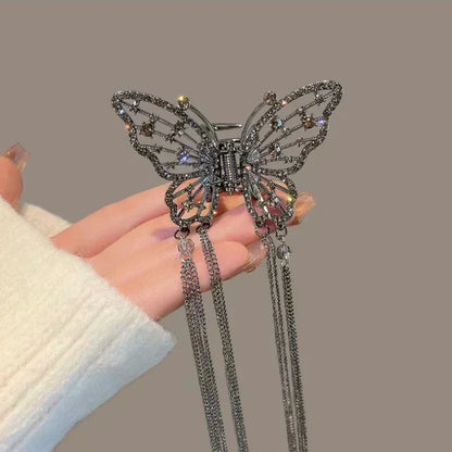 Shark crab Clips girls Hairpin Hair Accessories Korean Women crystal Simple hair vclaw clip Butterfly Pearl Tassel hair clip