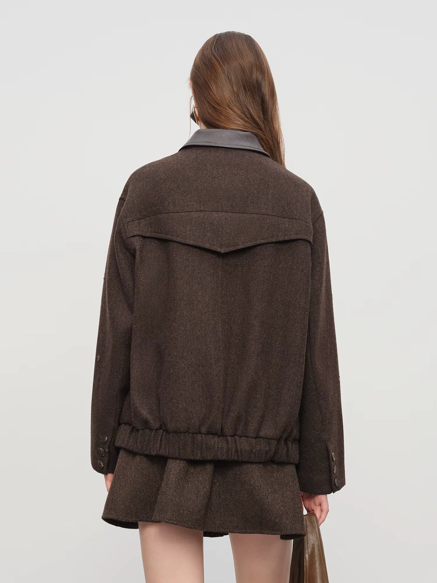【Premium Series】Wool Embroidery Patchwork Tweed Coat Women 2025 Winter New Jacket Turn Down Collar