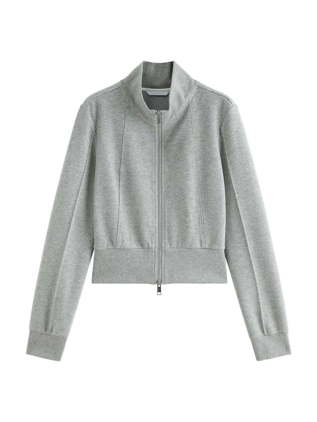 ZIQIAO Petite Stand-Up Collar Hoodie Jacket 2025 New Autumn Collection Waist Cinching Slimming Open-Front Top