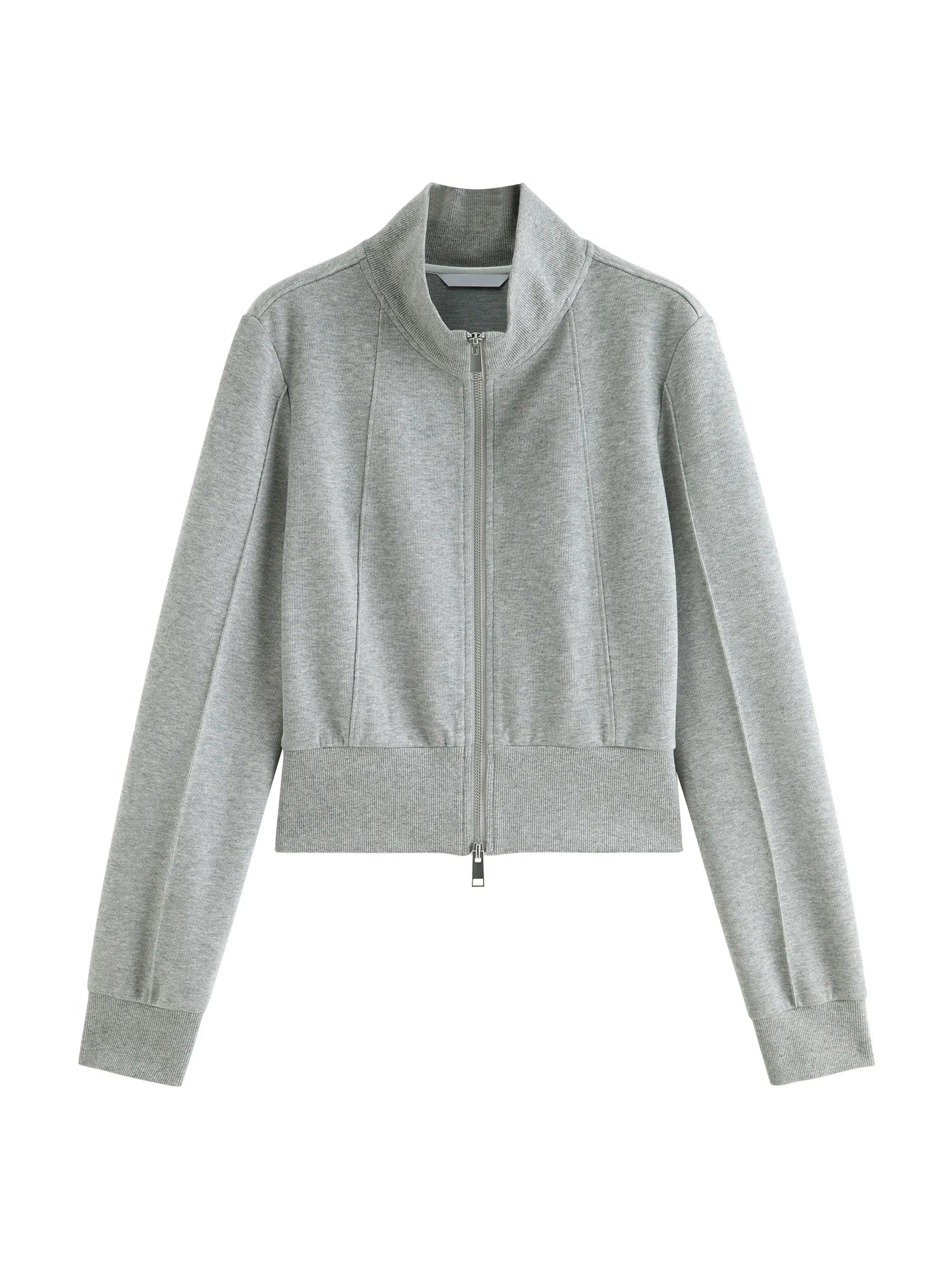 ZIQIAO Petite Stand-Up Collar Hoodie Jacket 2025 New Autumn Collection Waist Cinching Slimming Open-Front Top