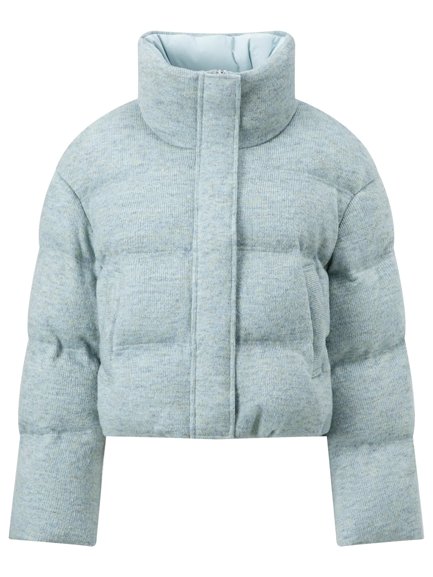 Short Knit Fabric Down Jacket Women Stylish Design Winter Outerwear 2025 Autumn Winter New Arrival Collection Down Coats