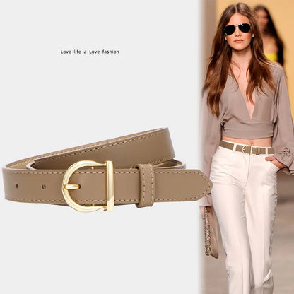 Women's belt Leather Versatile Decorative Jeans Belt With Suit Ins Trend Luxury Brand Design Plus Size Belt for women