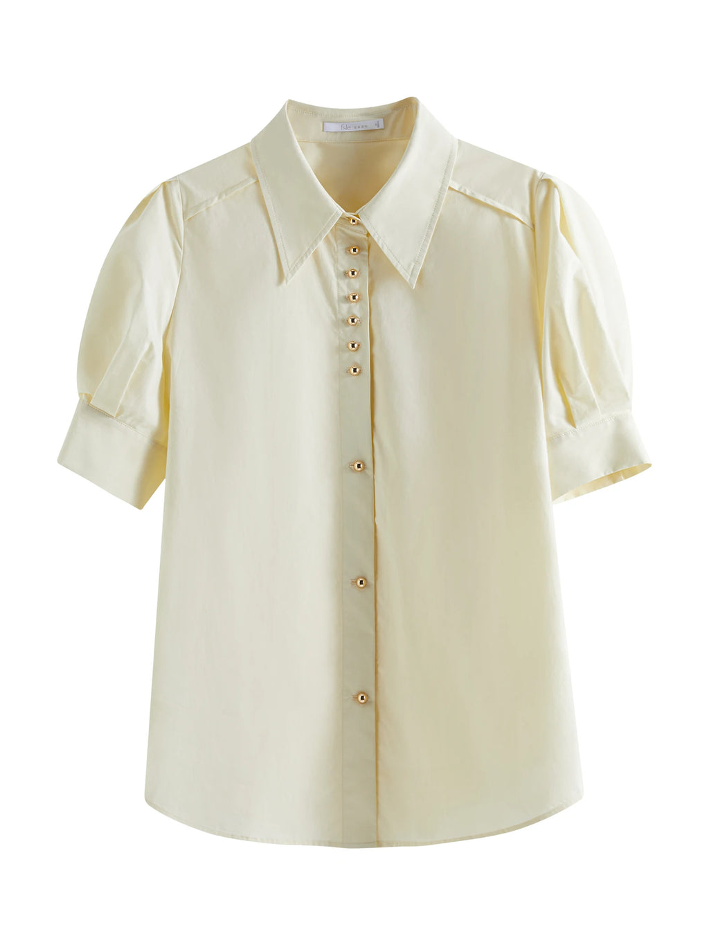 FSLE Elegant Temperament Style Commuting Lapel Short-sleeved Shirt For Women 2025 Summer New Design Formal