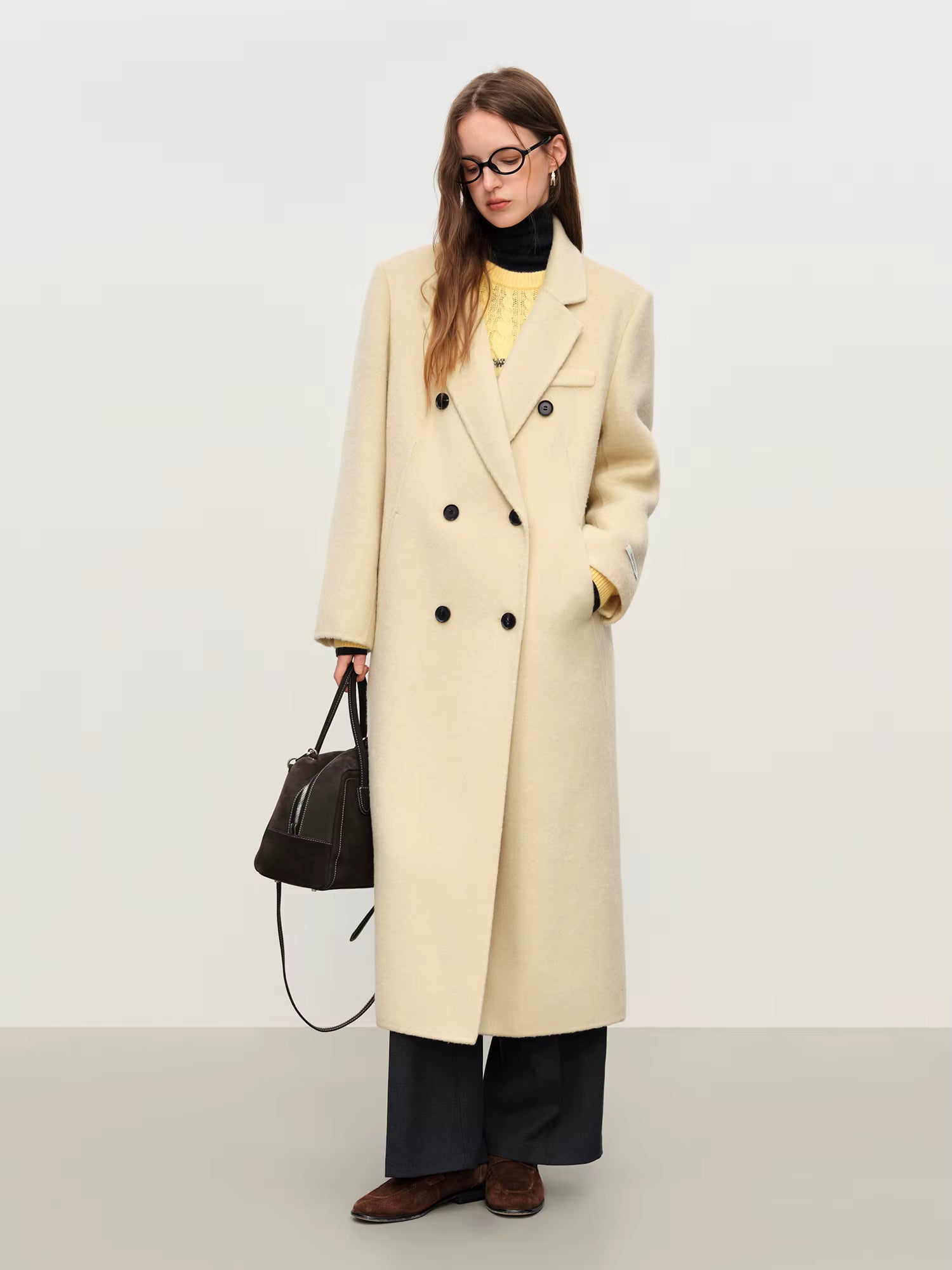 【Premium Series】 Cashmere Overcoat 2025 Winter Women's Relaxed Luxury Tailored Coat Suit Collar Winter Wool Long Coat