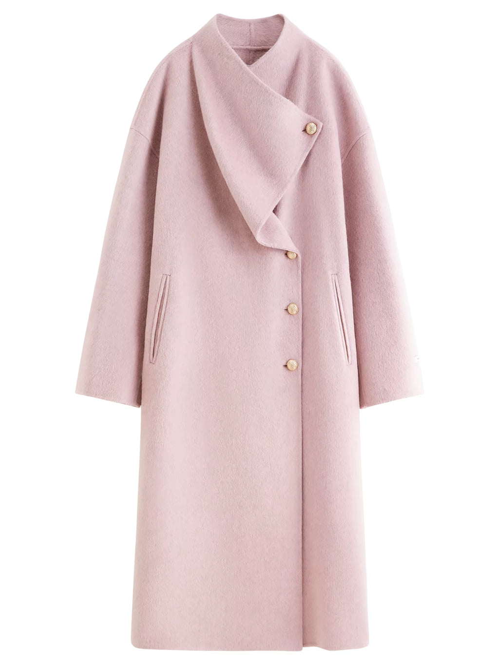 【Premium Series】Cashmere Luxury Casual Standalone Collar Elegant Double Faced Overcoat Women 2025 New Arrival Wool Coat