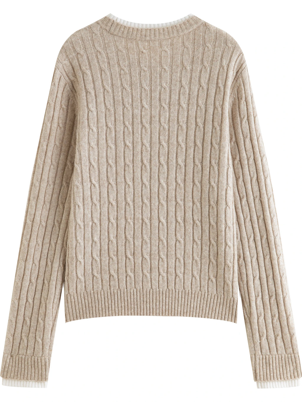 ZIQIAO-Petite Women's Mock Two-Piece Round Neck Jacquard Wool Knit Sweater Korean-Style Pullover Fall 2025 New Arrival Pullovers