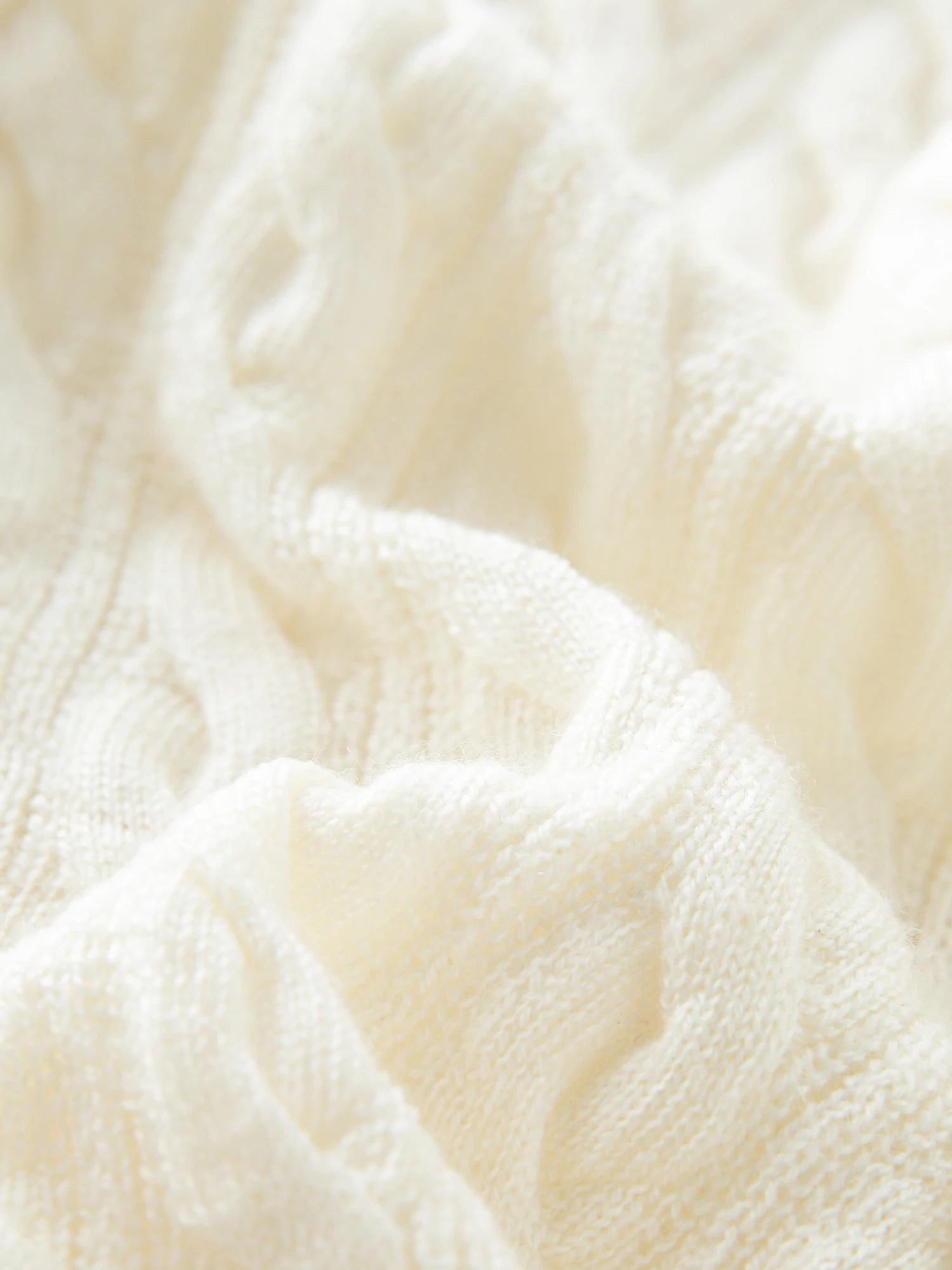 FSLE White Round Neck Wool Knitted Cardigan For Women 2024 Autumn New All-match Casual Elegant Gentle Style Tops 24FS13137