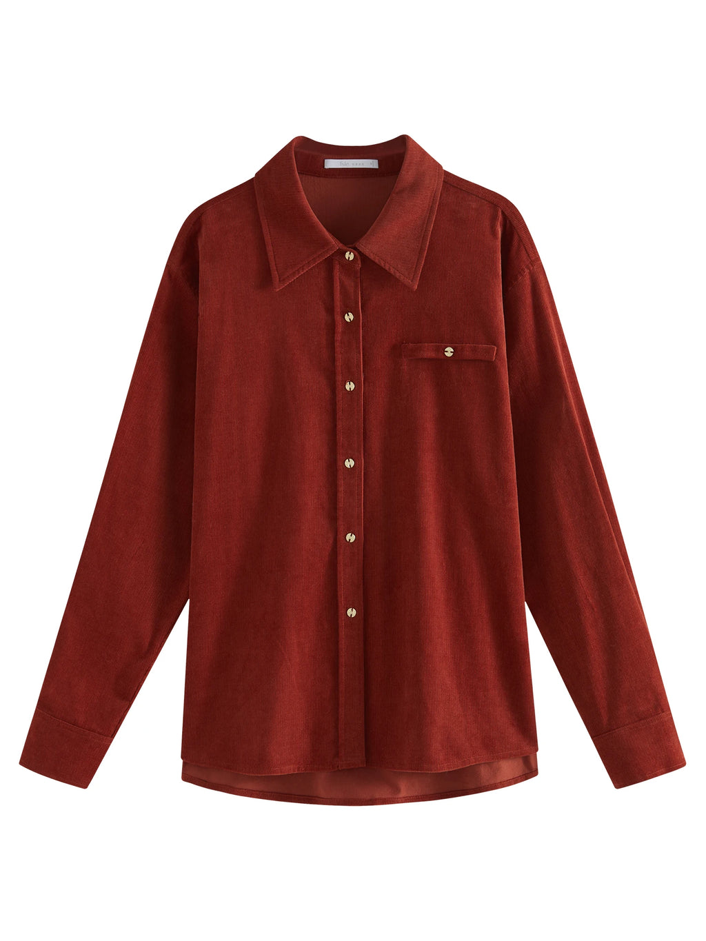FSLE【3 Colors】Women Corduroy Blouses Winter New Thicken Female Long Sleeve Khaki Shirts Office Lady Winter Blouse Tops 24FS14558