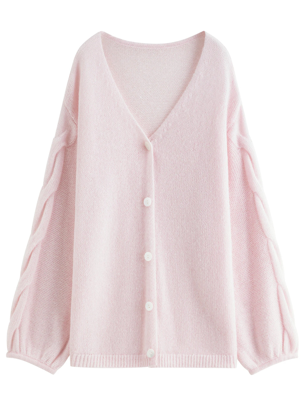 FSLE Alpaca Wool Loose Lazy Cable Knitted V-neck Cardigan Jacket Women's Autumn 2025 New