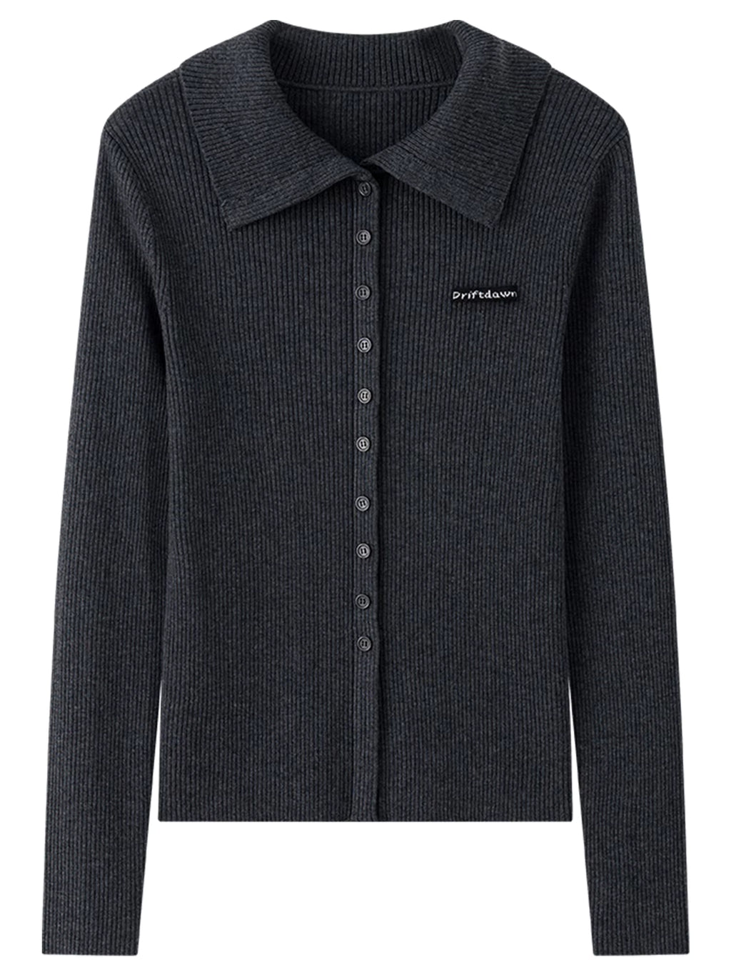 Simple Large Lapel Sweater 2025 Autumn and Winter New Slim-fitting Ribbed Top Long Sleeve Tops Casual Daily Cardigans Ins