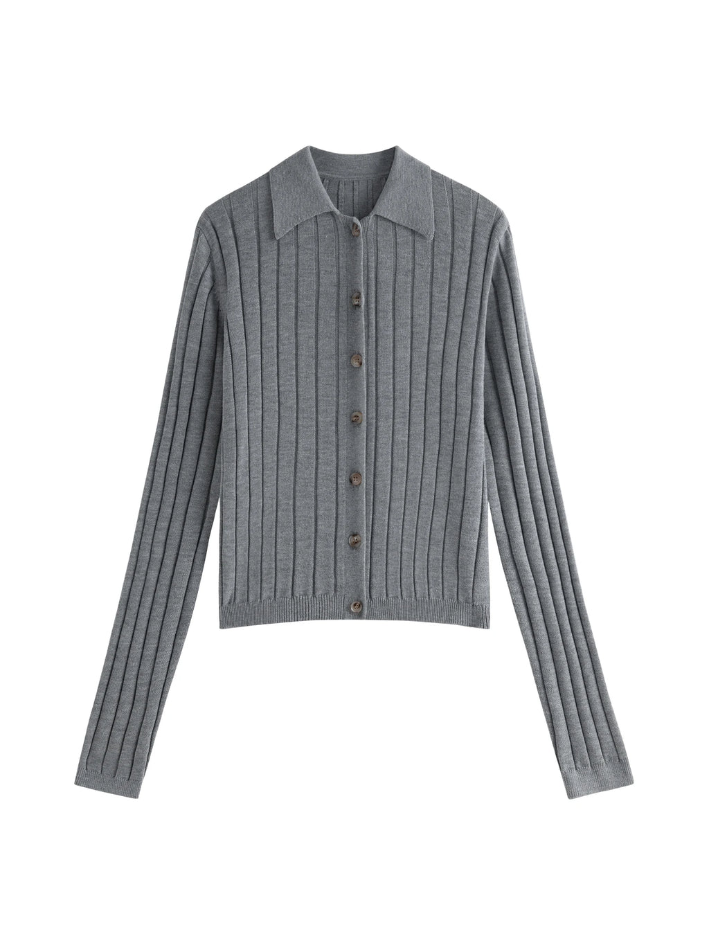 FSLE 10.1% Wool Gray Pure White Knit Cardigan Set 2024 Autumn Winter Cardigan Pleated Skirt Two Pieces Set 24FS14247+24FS14248