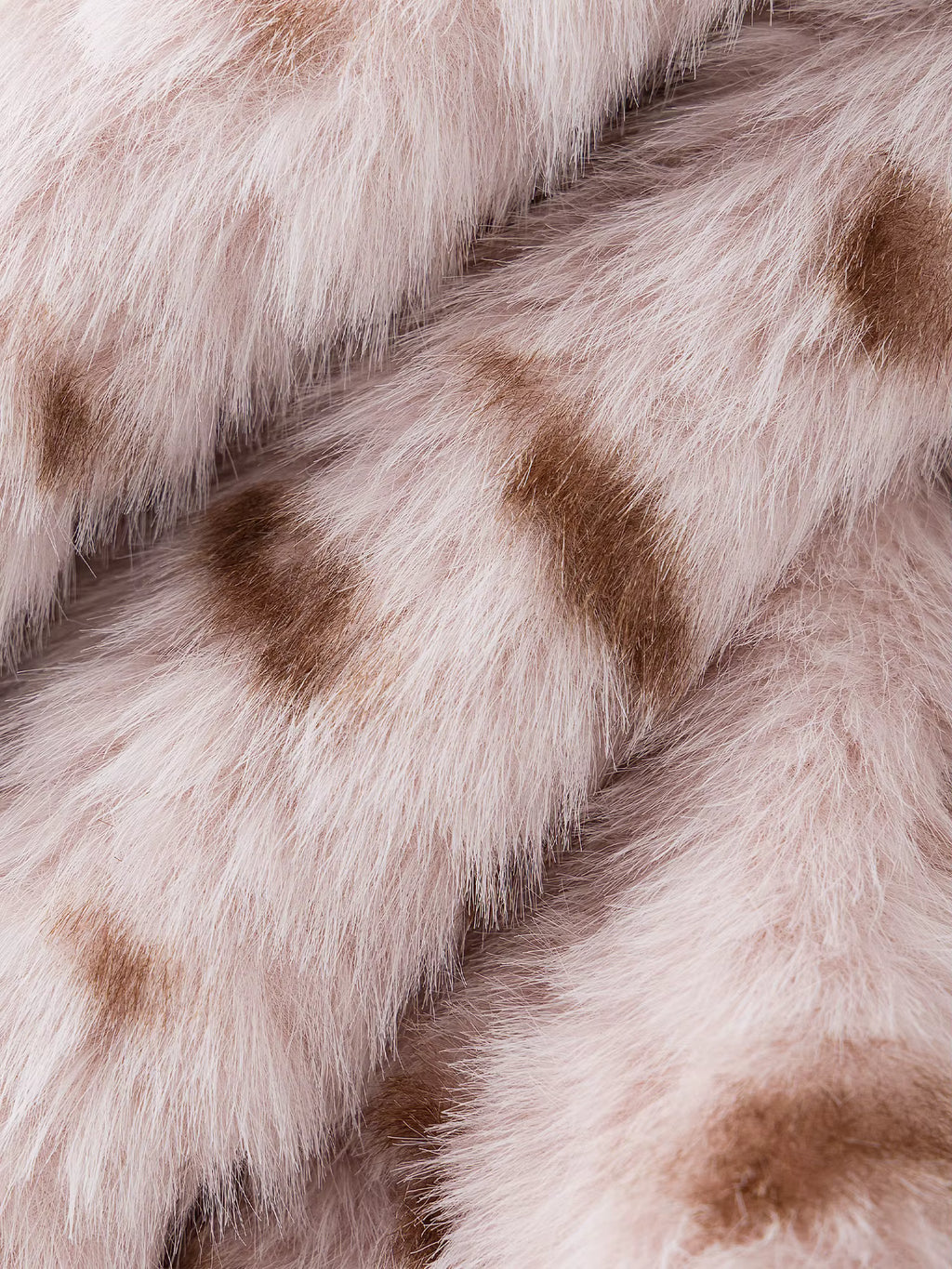 Chestnut Brown Leopard Print Women Faux Fur Stylish A-Line Trench Coat Fall Winter 2025 New Arrival Cozy Winter Essentials