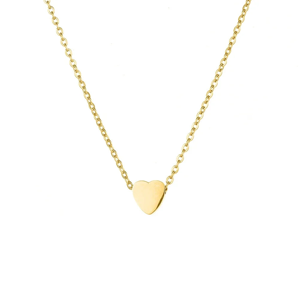 stainless steel jewelry Choker Necklace with Heart Tiny Pendant for jewellery women Her Birthday Gift necklaces woman trend 2024