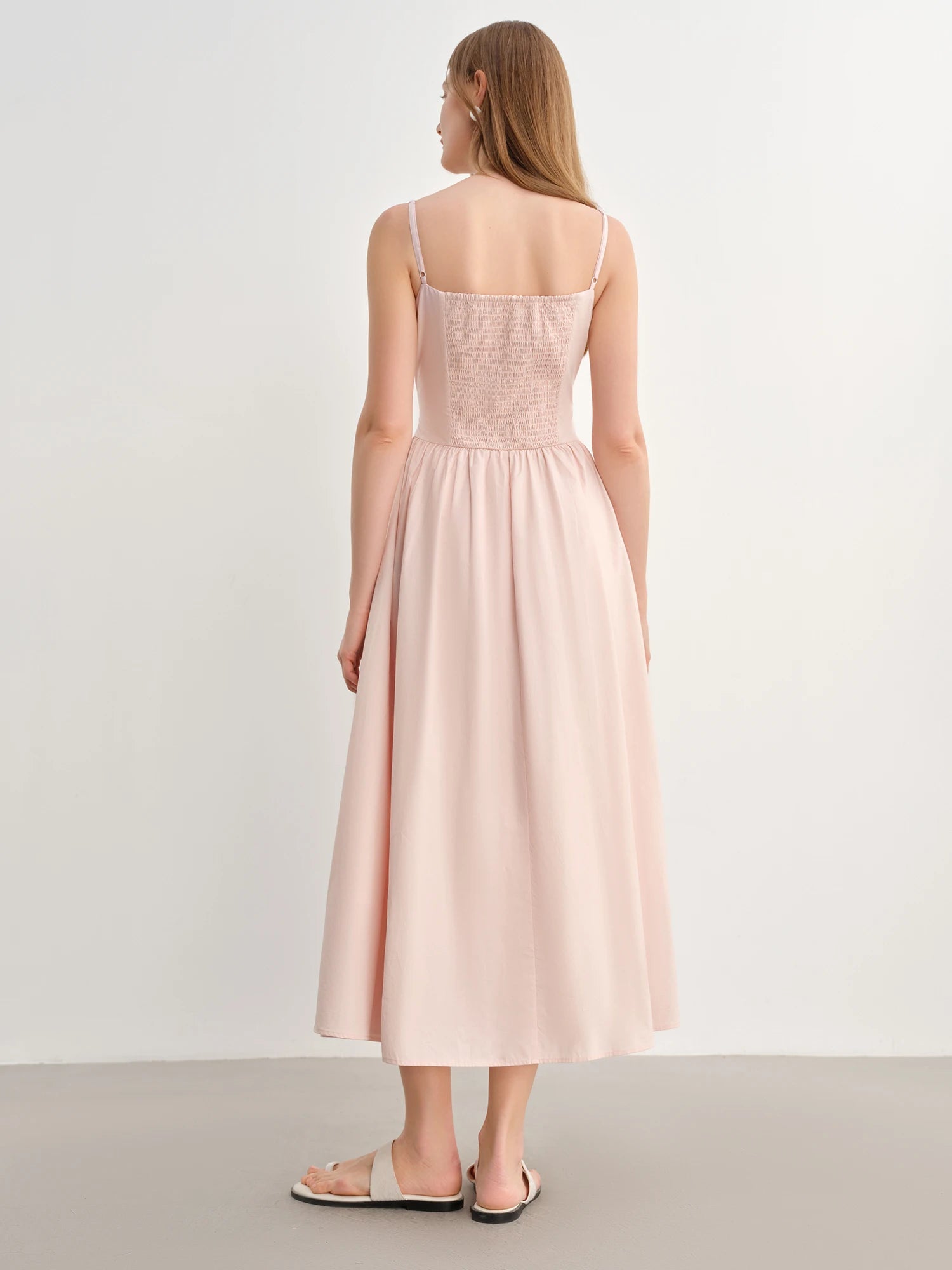 DUSHU Plus Size Women French Vintage Chic Dress 2025 Summer New Arrival Waist Flattering Strapless Dress