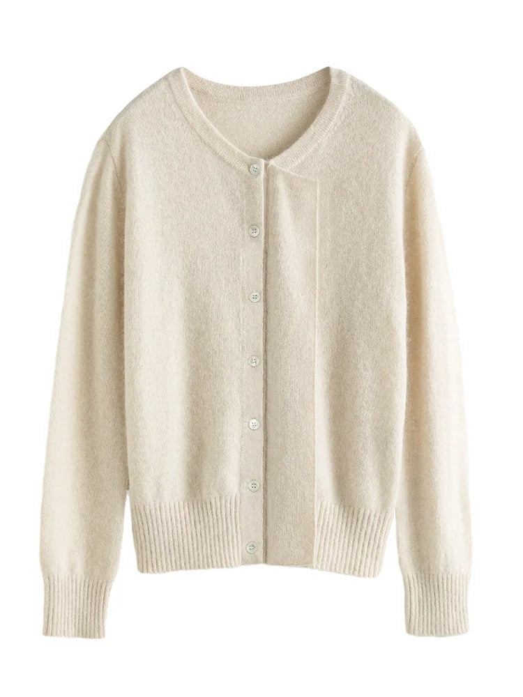 ZIQIAO Knitted Undercoat Petite Size 2022 Autumn Winter New Premium Sweater O-Neck Thick Women Loose Solid Sweater For Women