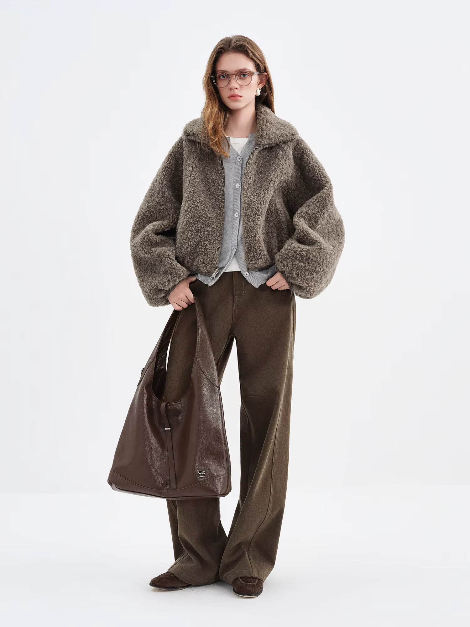 Cropped Fur Coats Women Turn Down Collar New Korean Style Loose Fit Reversible Fur Top Streetwear Chic Simple Stylish