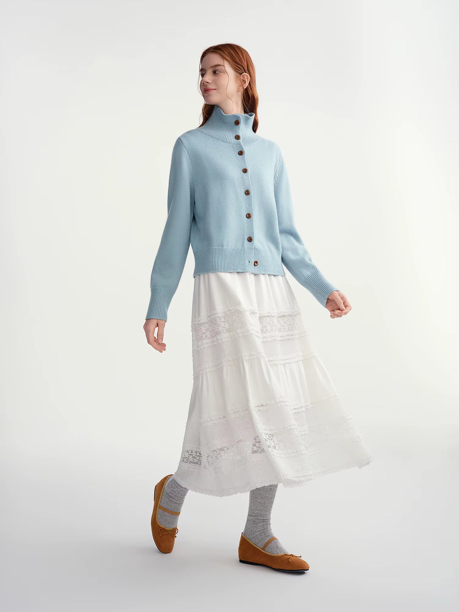 Simple Wool Knitted Cardigan Women 2025 Winter Multi Candy Color Ribbed Sweater Stand Collar Soft Warm Ins BF Tops Casual