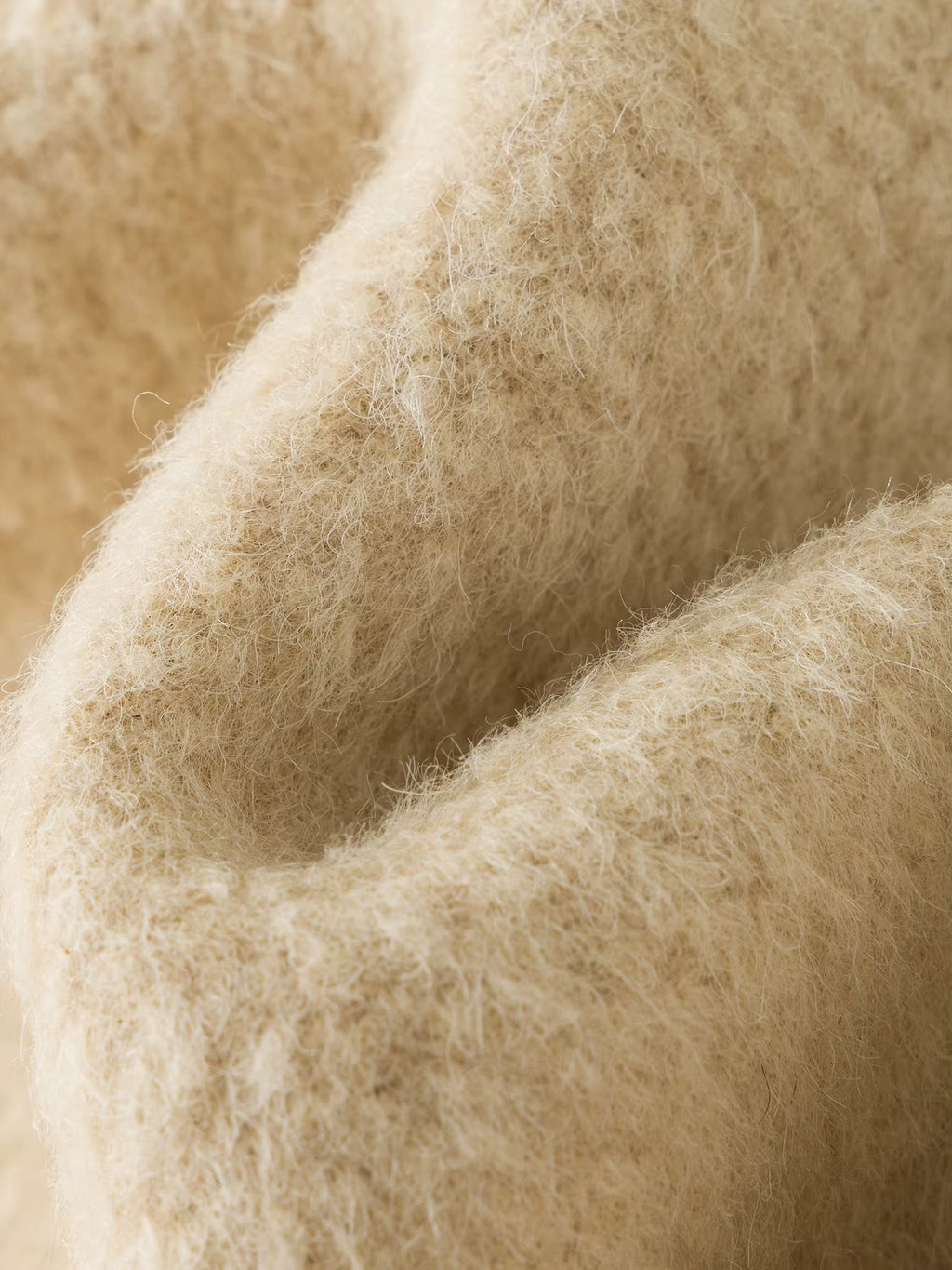 Oatmeal Stand Collar Double-breasted Patch Pocket Woolen Coat 2025 Winter Woolen Coat Simple Sweet Temperament Korean