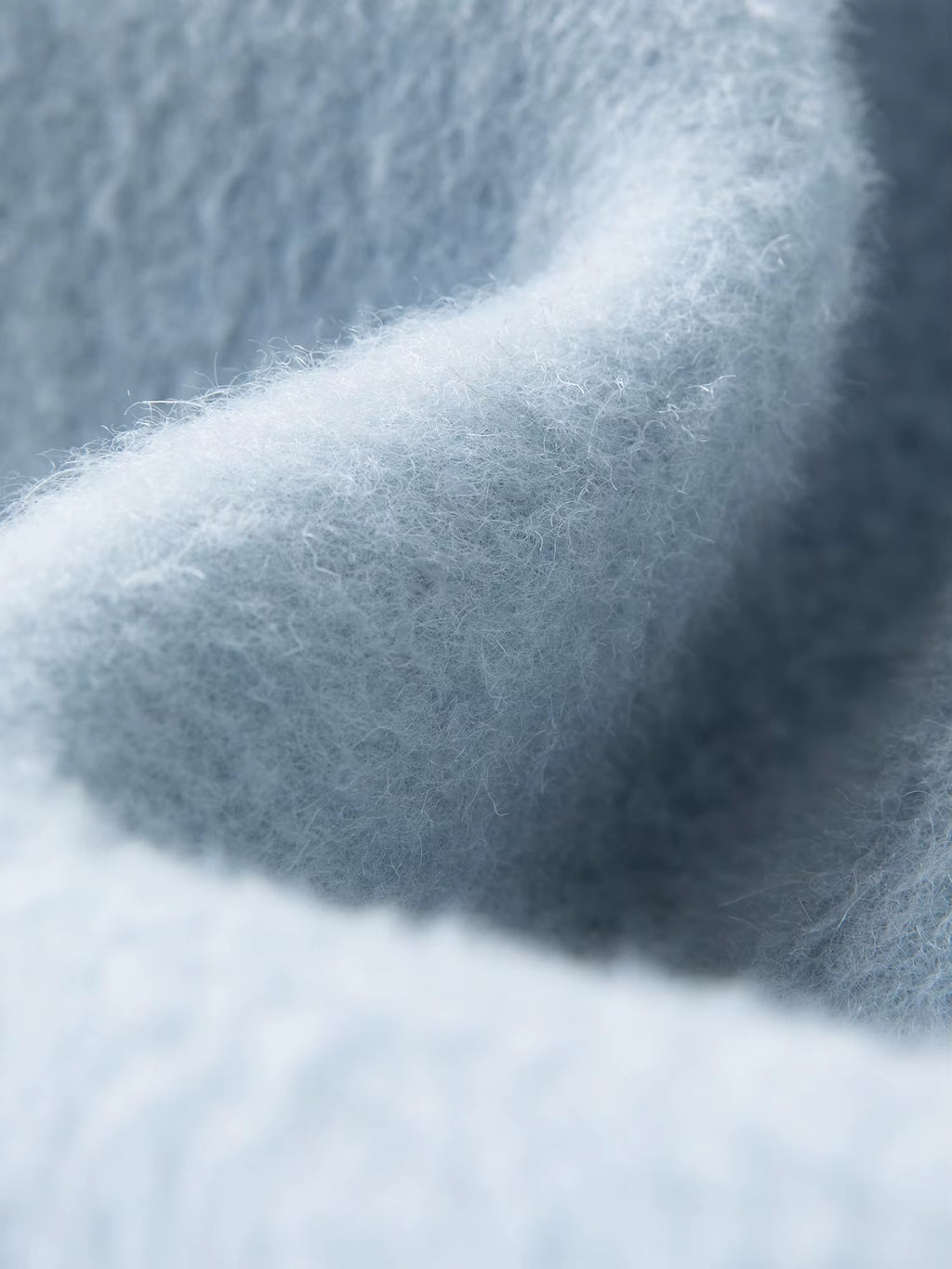 French-Style Woolen Round-Neck Coat Winter 2025 New Arrival Blue Tweed Outerwear All-match Autumn Elegant Blue