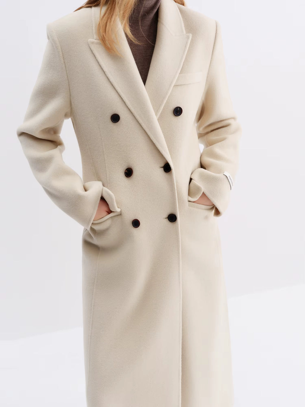 Women Tailored Coat with Double-Faced Tweed Oversized Flattering Silhouette Premium Wool Outerwear 2025 Winter New Arrival