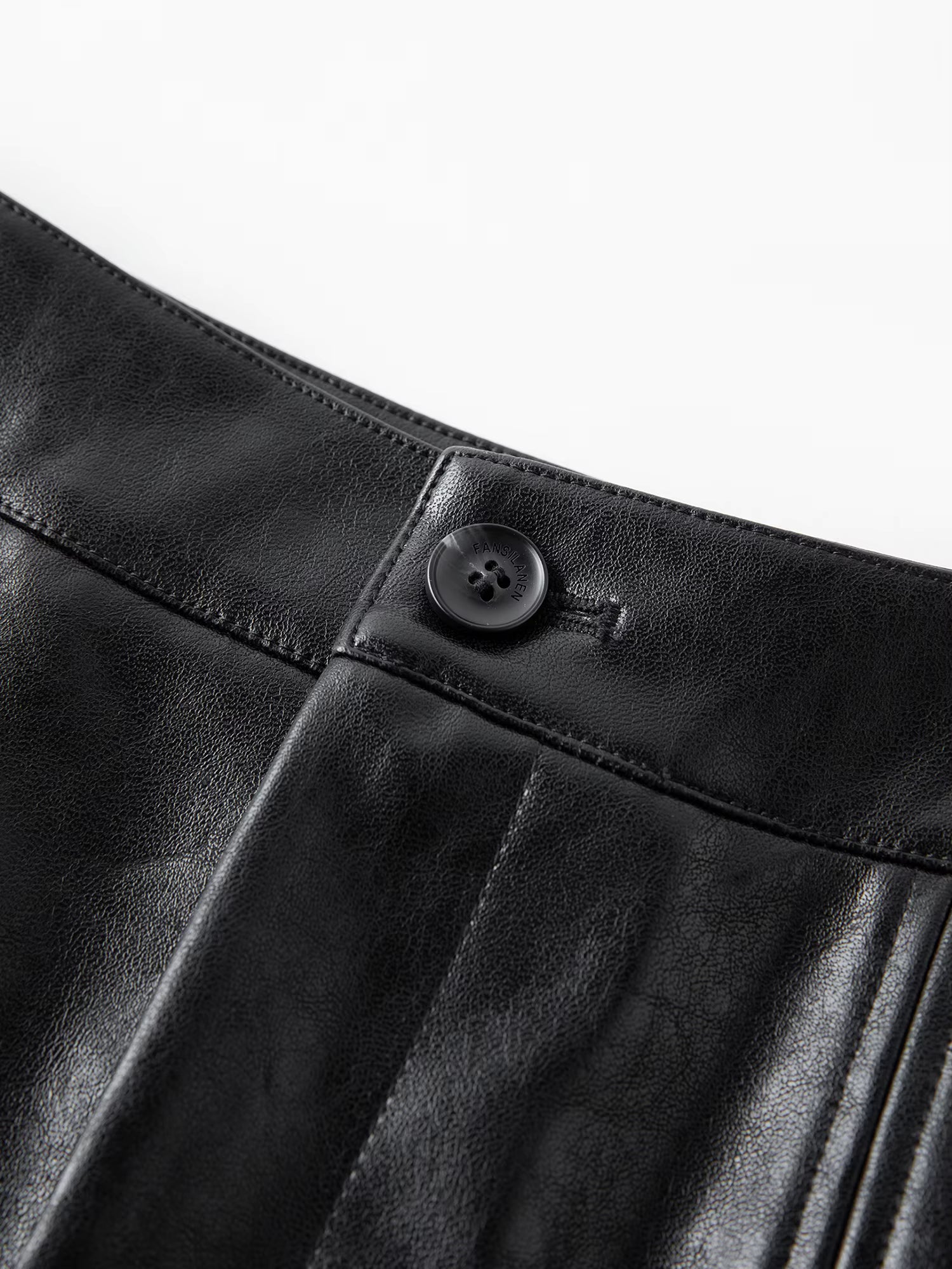 2025 Winter Women High Waist A-Line Short Skirt in Faux Leather - Versatile Flattering Stretch Mini Skirt for Daily Casual