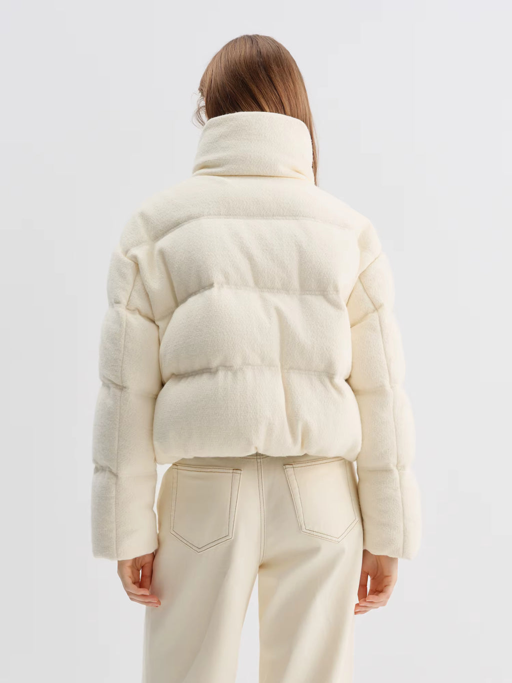 Short Knit Fabric Down Jacket Women Stylish Design Winter Outerwear 2025 Autumn Winter New Arrival Collection Down Coats